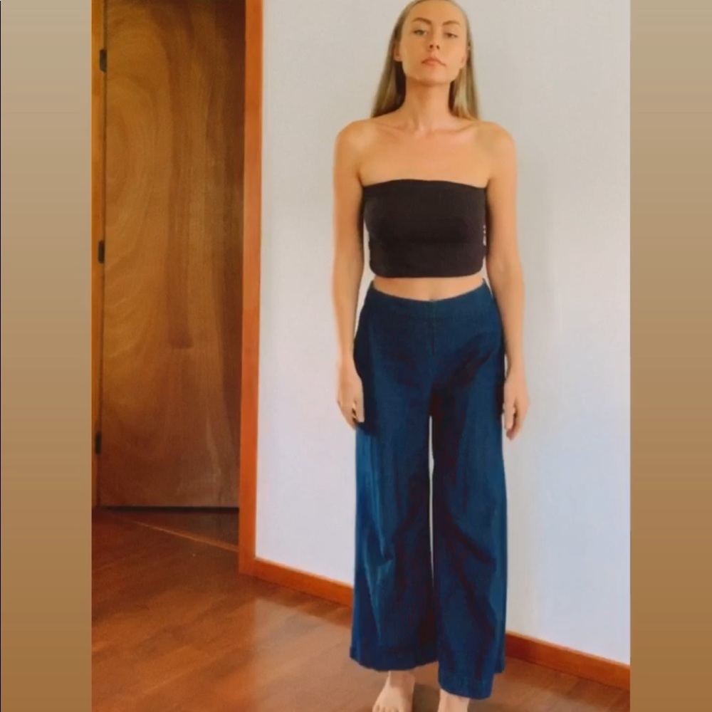 Wide Leg High Waisted Denim Jeans